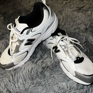 New Balance White and Gray Athletic Shoes